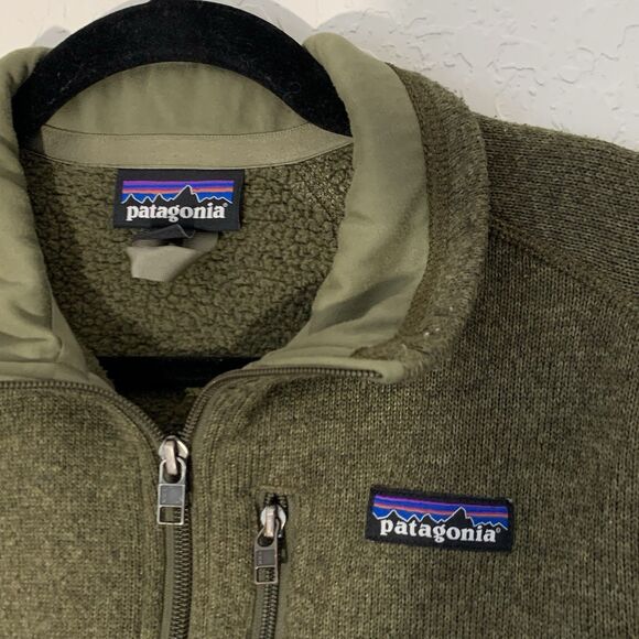 Patagonia Better Sweater Mens S Green 1/4 Zip Fleece Pullover Outdoors Pocket - Picture 3 of 10